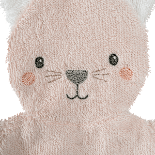 Waschhandschuh Katze, rosa fehn