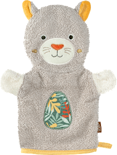 Waschhandschuh Panther, braun fehn