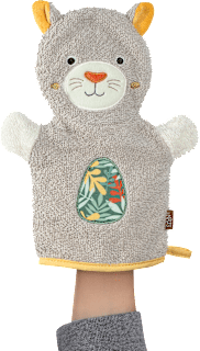 Waschhandschuh Panther, braun fehn
