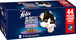 Nassfutter Katze gemischte Vielfalt Megapack (44x85 g) Felix