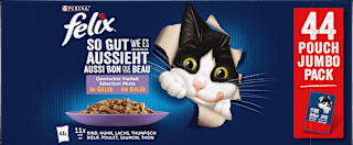 Nassfutter Katze gemischte Vielfalt Megapack (44x85 g) Felix