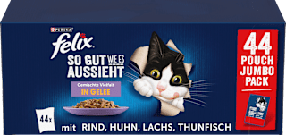 Nassfutter Katze gemischte Vielfalt Megapack (44x85 g) Felix
