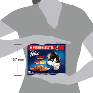 Nassfutter Katze, Geschmacksvielfalt vom Land in Gelee, Multipack (24x85 g) Felix