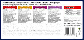 Nassfutter Katze, Geschmacksvielfalt vom Land mit Rind, Huhn, Ente & Lamm in Gelee, Multipack (44x85 g) Felix