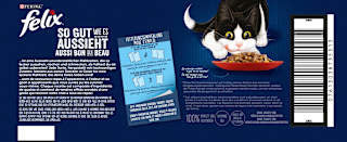 Nassfutter Katze, Geschmacksvielfalt vom Land mit Rind, Huhn, Ente & Lamm in Gelee, Multipack (44x85 g) Felix