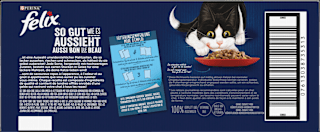 Nassfutter Katze, Geschmacksvielfalt vom Land mit Rind, Huhn, Ente & Lamm in Gelee, Multipack (44x85 g) Felix