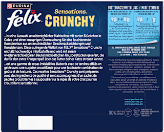Nassfutter Katzen, Crunchy Geschmacksvielfalt vom Land, Multipack (20x85g + 2x40g) Felix