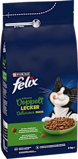 Trockefutter Katze mit Geflügel, Inhome doppelt lecker - delicieux duos Felix