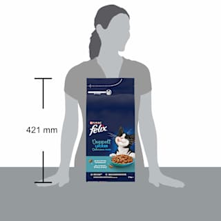 Trockenfutter Katze mit Fisch, doppelt lecker - delicieux duos Felix