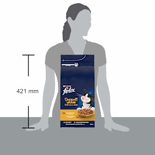 Trockenfutter Katze mit Geflügel, doppelt lecker - delicieux duos Felix