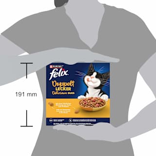 Trockenfutter Katze mit Huhn & Truthahn - doppelt lecker delicieux duos Felix