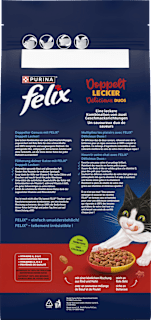 Trockenfutter Katze mit Rind, doppelt lecker - delicieux duos Felix