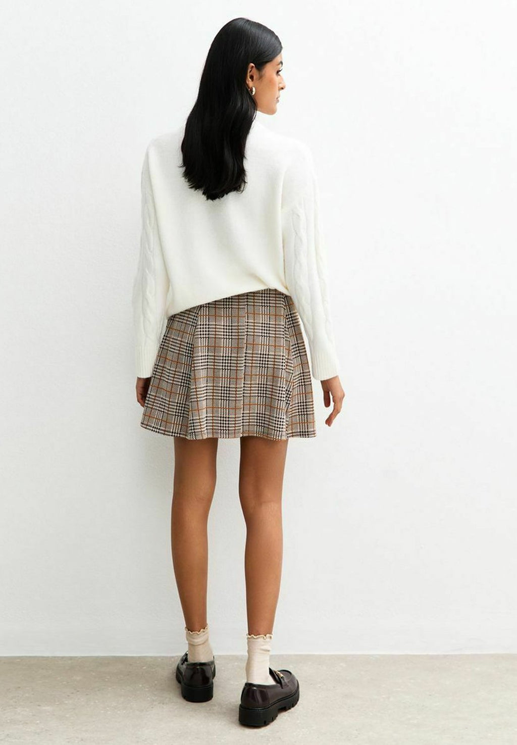 New Look CHECKED PLEATED MINI