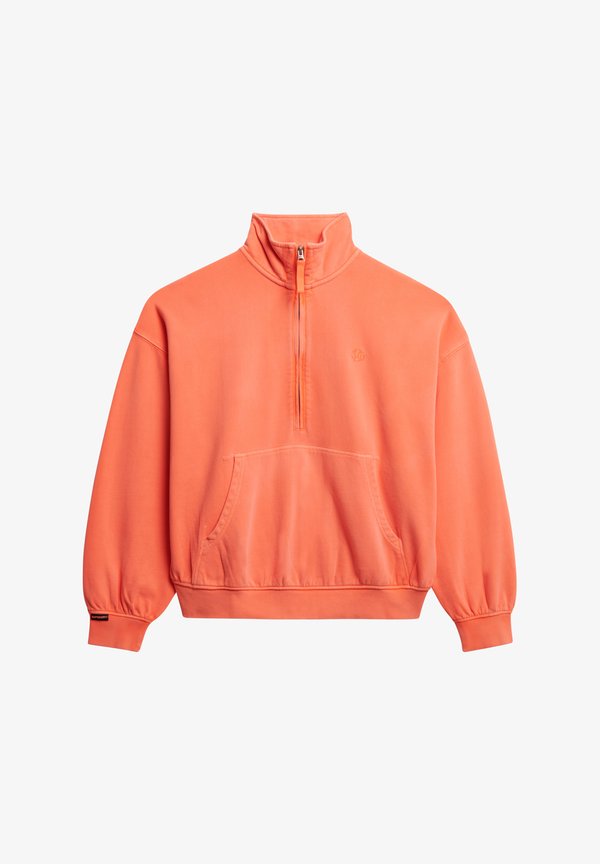 Superdry & Co STUDIOS HALF ZIP - Sweatshirt - fluro coral