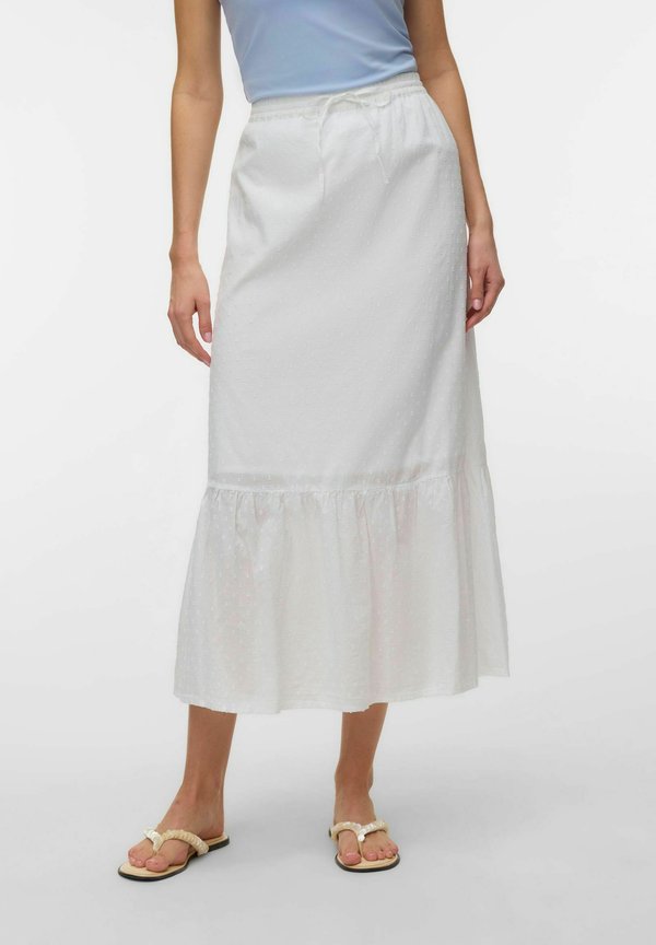 Vero Moda VMTRINE MW MAXI SKIRT WVN NOOS - A-line skirt - snow white