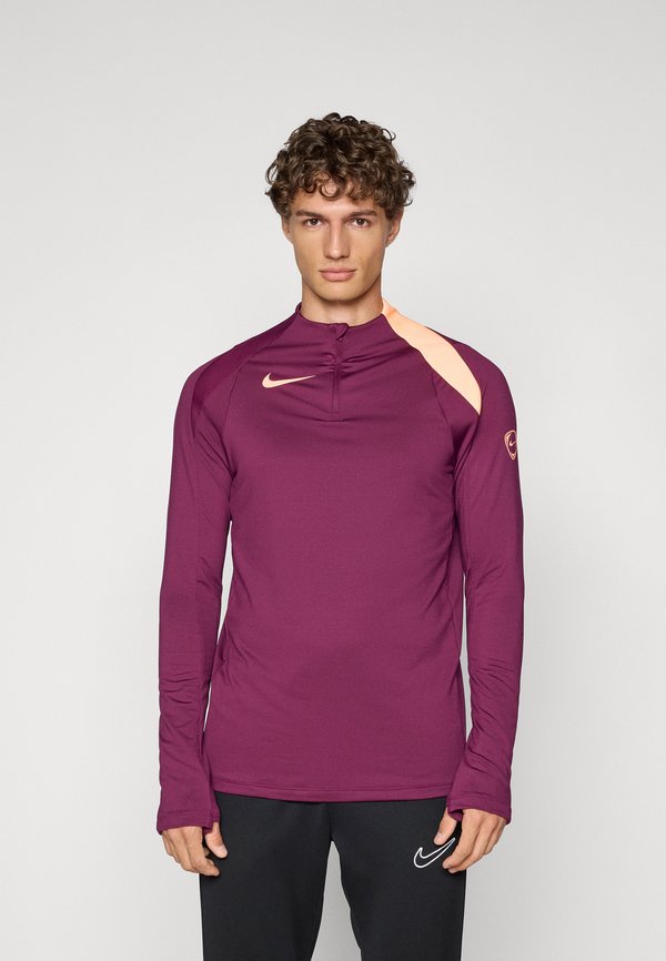Nike Performance STRIKE T90 - Long sleeved top - bordeaux/orange pulse