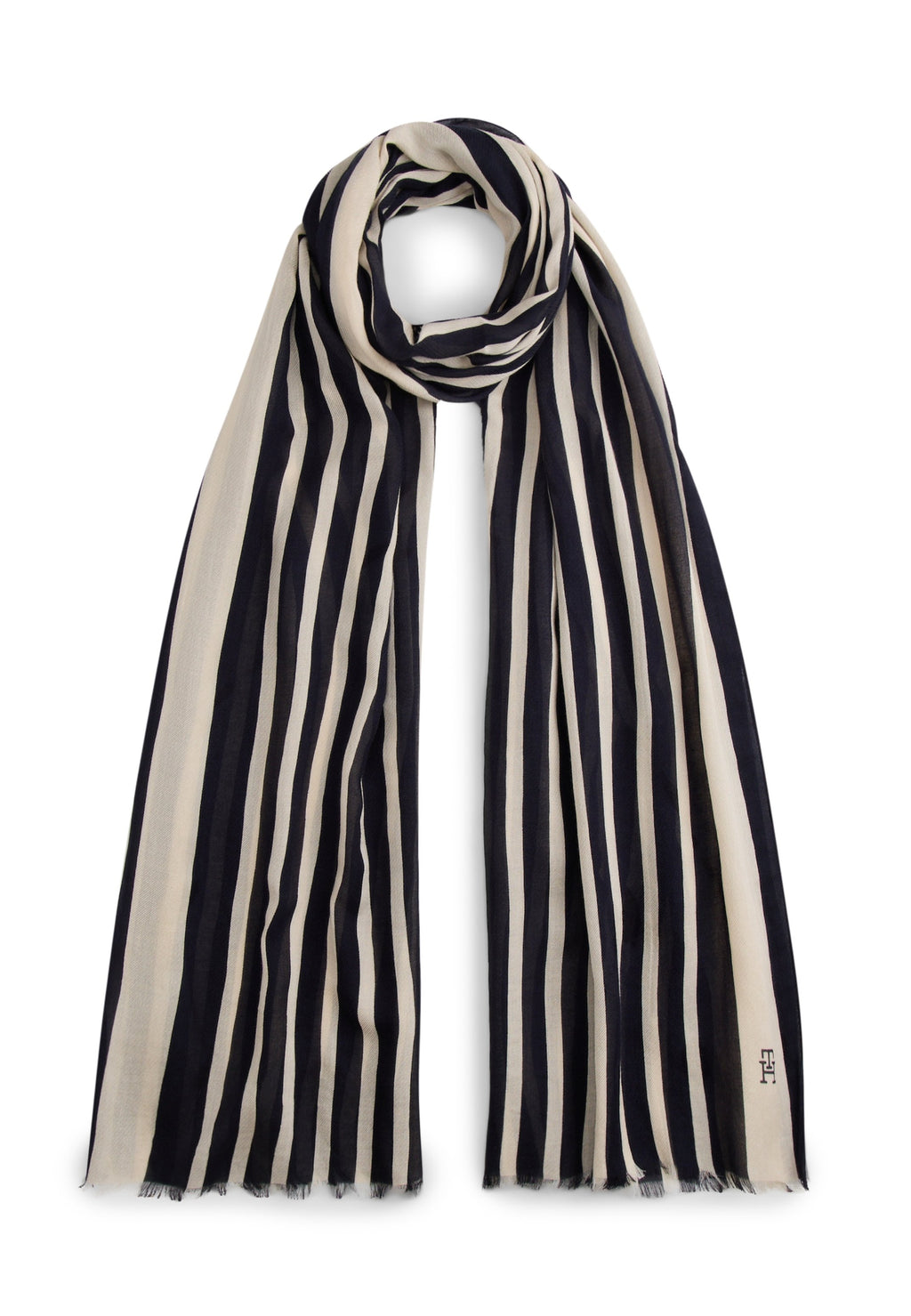 CHIC TH MONOGRAM RECTANGULAR SCARF Media 1