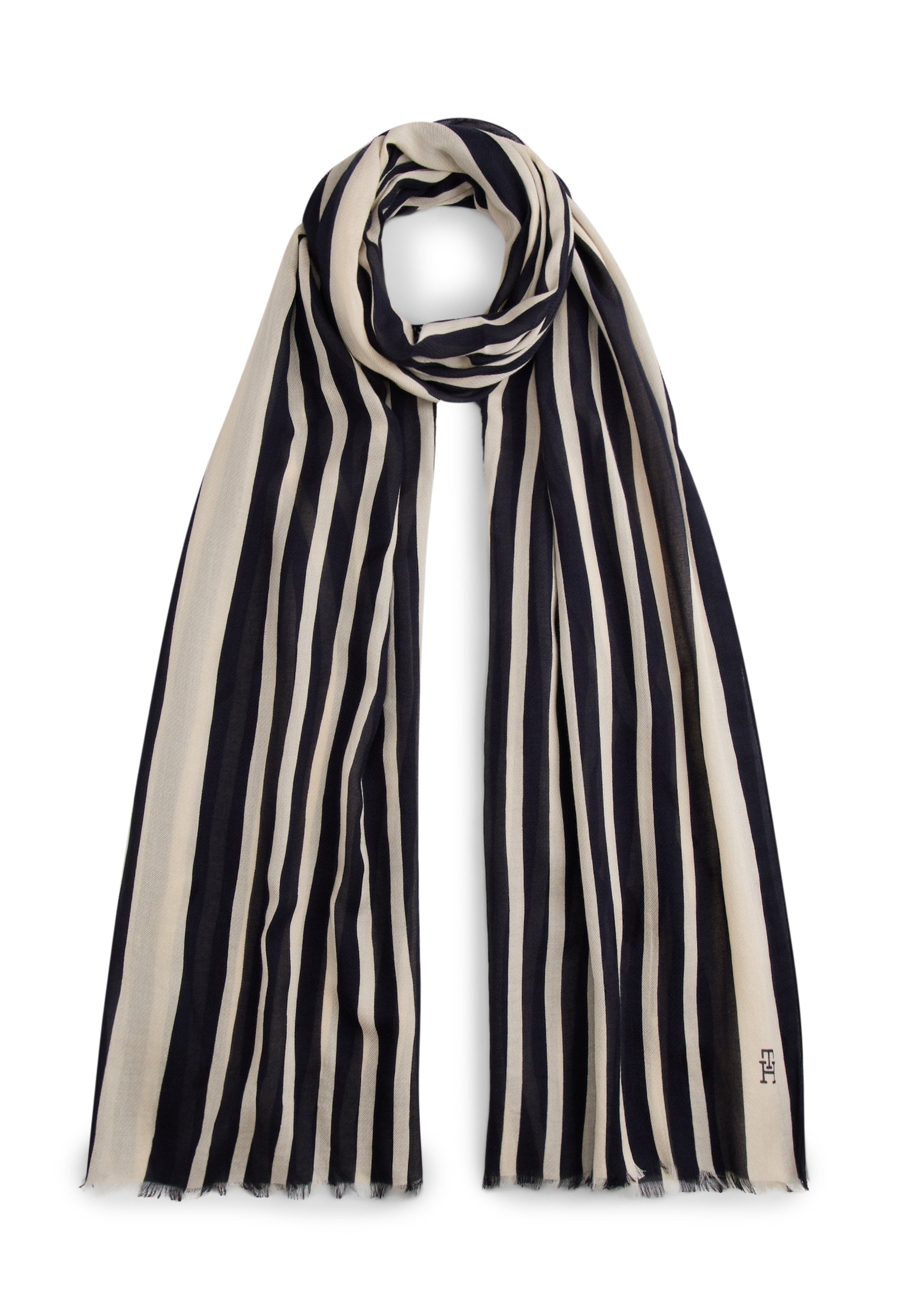 CHIC TH MONOGRAM RECTANGULAR SCARF Media 1