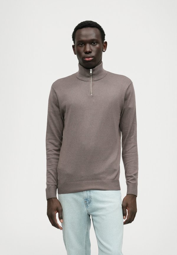 Jack & Jones JJEEMIL HALF ZIP - Jumper - taupe