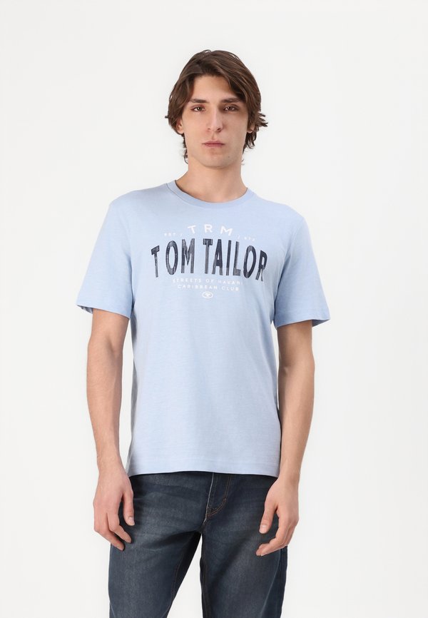 TOM TAILOR Print T-shirt - light powder blue