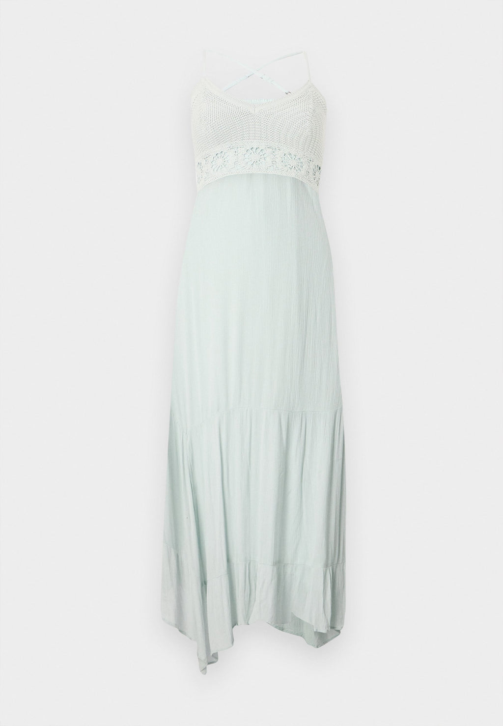 Hollister Co. Crochet-Style Mix V-Neck Maxi Dress