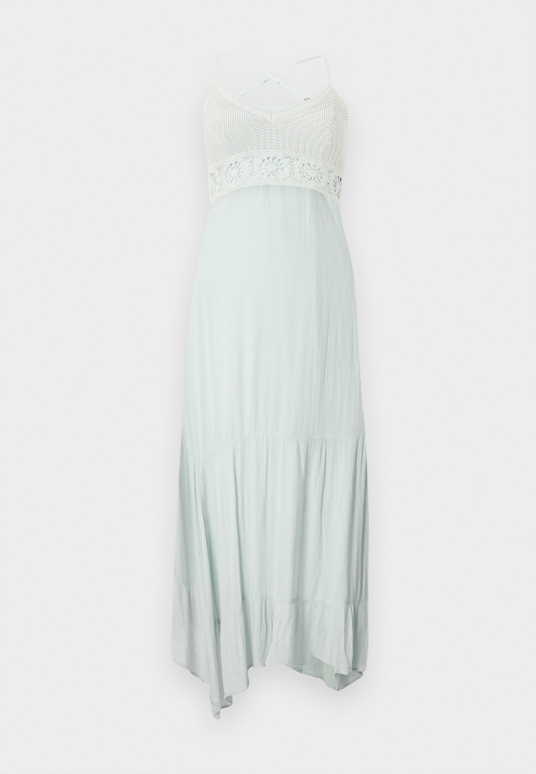 Hollister Co. Crochet-Style Mix V-Neck Maxi Dress