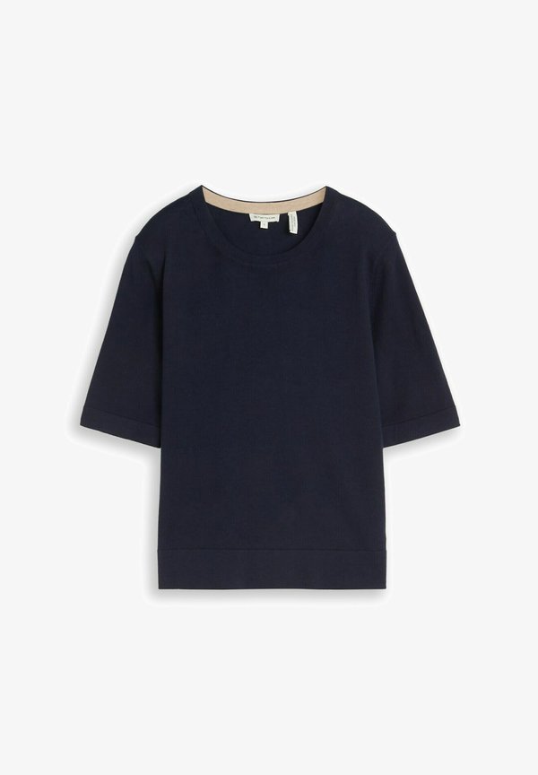 TOM TAILOR TOM TAILOR PULLOVER & STRICKJACKEN STRICKPULLOVER MIT SEIDENANTEIL - Basic T-shirt - sky captain blue