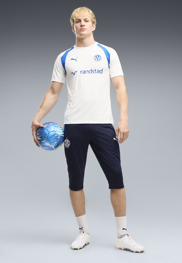 Puma OLYMPIQUE MARSEILLE TRAINING JERSEY - Sports T-shirt - white- team royal
