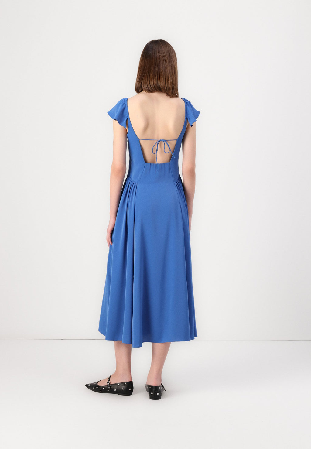 Abercrombie & Fitch FLUTTER DIPPED WAIST MIDI