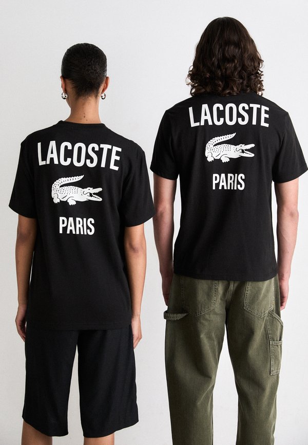 Lacoste UNISEX - Print T-shirt - black