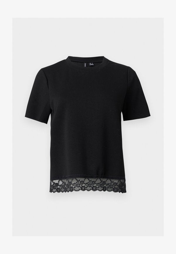 Vero Moda VMMILLE BOXY TEE - Print T-shirt - black