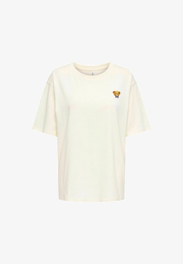 ONLY ONLROSITA - Print T-shirt - cloud dancer