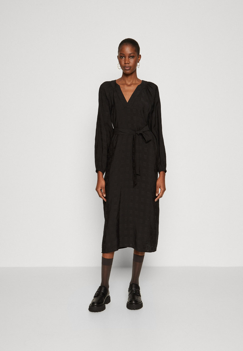 Selected SLFPERCY V NECK MIDI DRESS