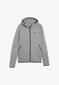 Puma PUMATECH ELEVATED SLIM KAPUZENJACKE - Zip-up sweatshirt - medium gray heather