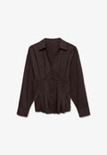 Vero Moda VMLOTUS - Button-down blouse - chocolate torte