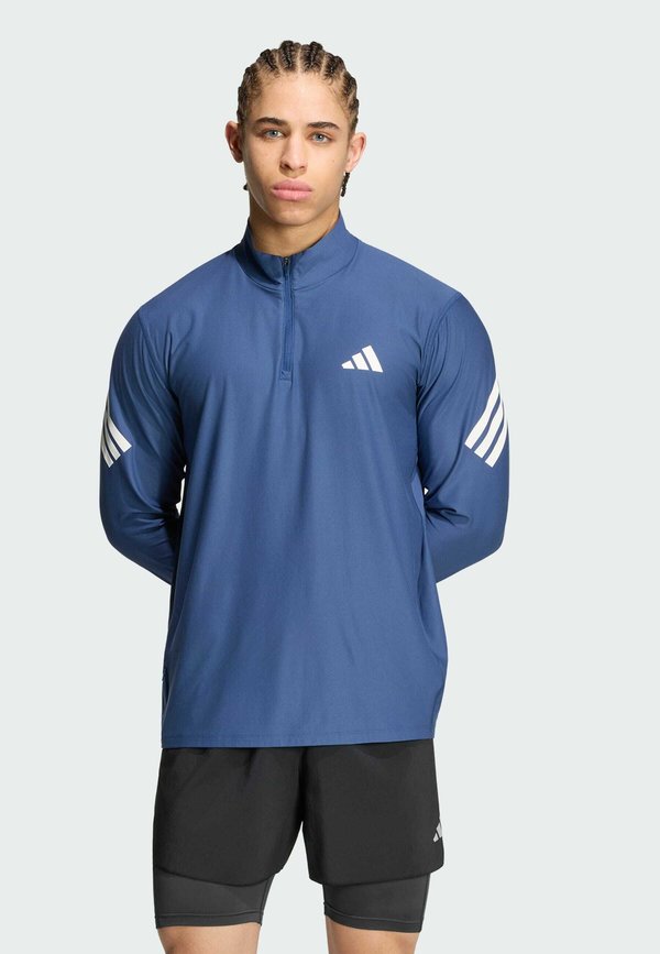 adidas Performance ADI365 ZIP - Long sleeved top - tech indigo   white