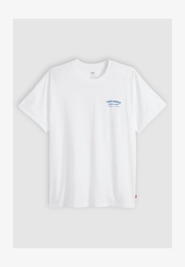 Levi's® RELAXED FIT TEE - Print T-shirt - two horse aquatic lounge white plus