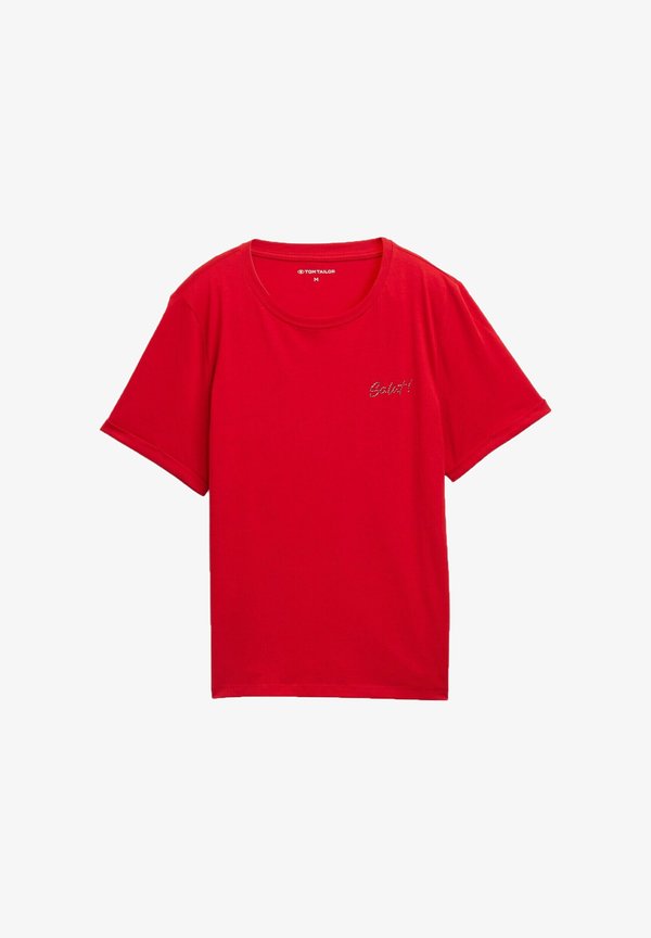 TOM TAILOR TOM TAILOR T-SHIRT T-SHIRT MIT PRINT - Print T-shirt - soft scarlet red