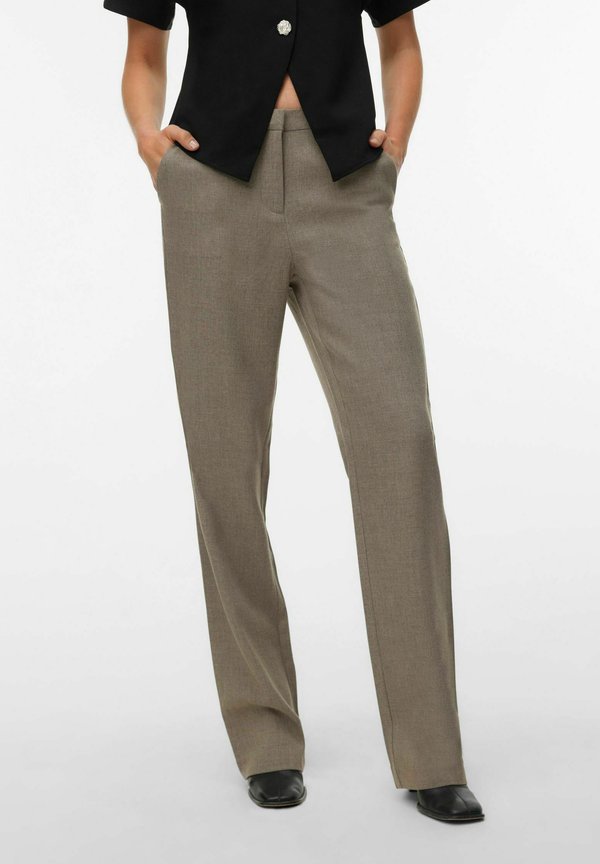 Vero Moda Tailored VMZAMIRA Mid waist - Trousers - moon rock