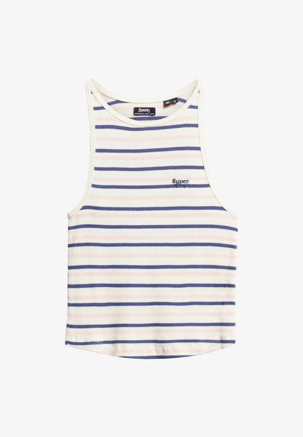 Superdry & Co ESSENTIAL LOGO STRIPED RACER - Top - mariner navy stripe