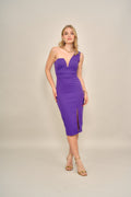 WAL G. GIGI ONE SLEEVE MIDI DRESS