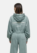 Good For Nothing FOREVER SLATE GREY CROPPED HOODIE