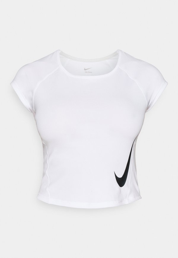 Nike Performance TEMPO RUN - Sports T-shirt - white/photon dust/reflective silver-coloured/black