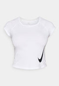 Nike Performance TEMPO RUN - Sports T-shirt - white/photon dust/reflective silver-coloured/black