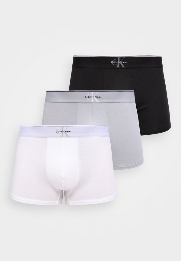 Calvin Klein Underwear GRAPHIC MONOGRAM 3 PACK - Trunks - black/misty grey/white