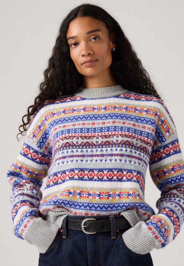 Levi's® INES  - Jumper - leandra fairisle tawny port wool blend