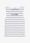 Tommy Hilfiger CLASSIC SCRIPT BOAT - Top - ecru / dark night navy
