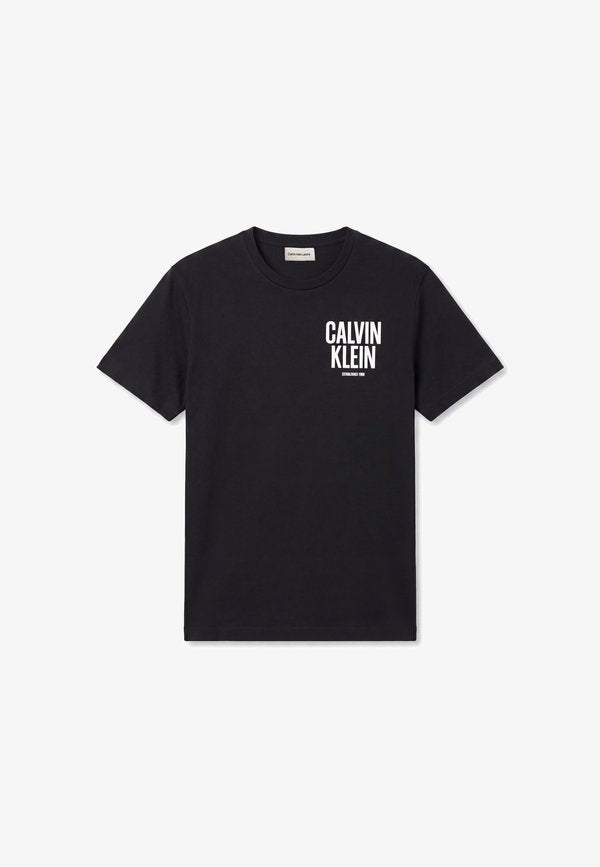 Calvin Klein Jeans BLOCK FONT - Print T-shirt - black