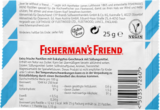 Pastillen, Eukalyptus, ohne Zuckerzusatz Fisherman's Friend