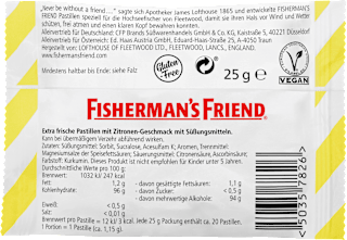 Pastillen, lemon, Zitrone, zuckerfrei Fisherman's Friend